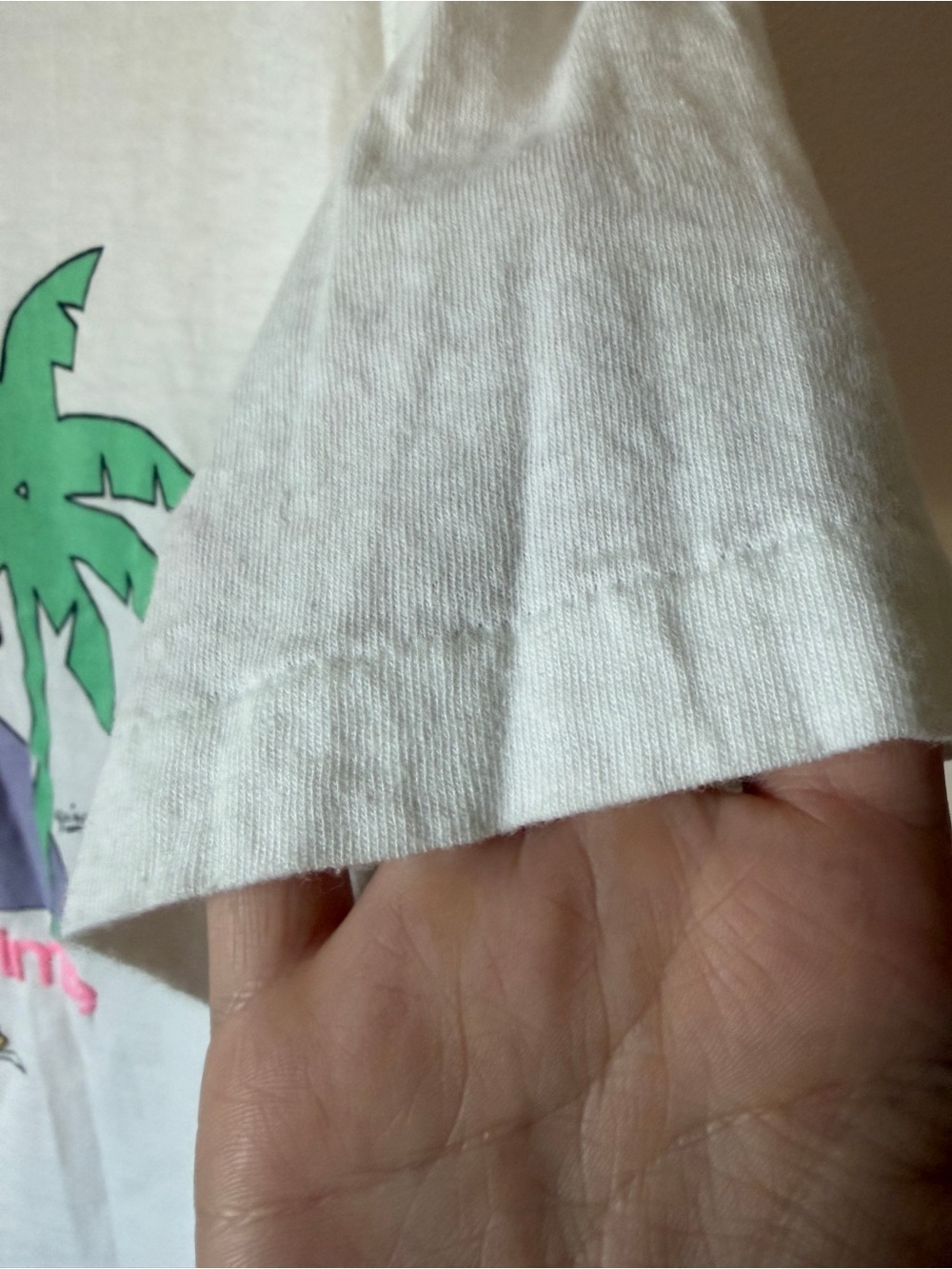 80s single stitch Girar Dim sportswear party time puff paint flamingo cotton t S - Picture 5 of 6